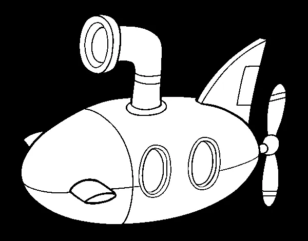 Dibujo de Submarino para Colorear - Dibujos.net Dibujo de Submarino para Colorear - Dibujos.net