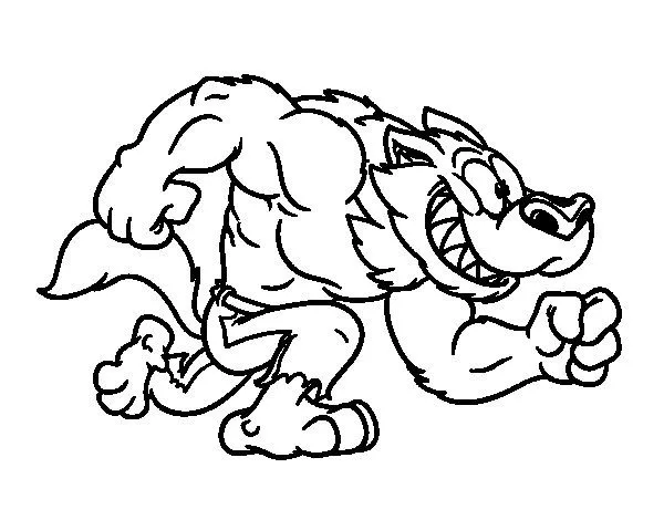 Dibujo de Súper hombre lobo para Colorear - Dibujos.net Dibujo de Súper hombre lobo para Colorear - Dibujos.net