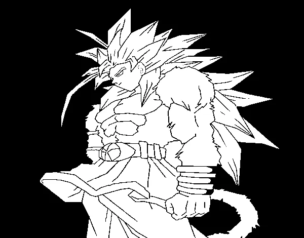 Dibujo de Súper Saiyan para Colorear - Dibujos.net