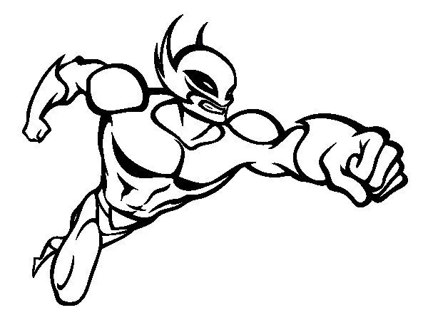 Dibujo de Superhéroe sin capa para Colorear - Dibujos.net Dibujo de Superhéroe sin capa para Colorear - Dibujos.net