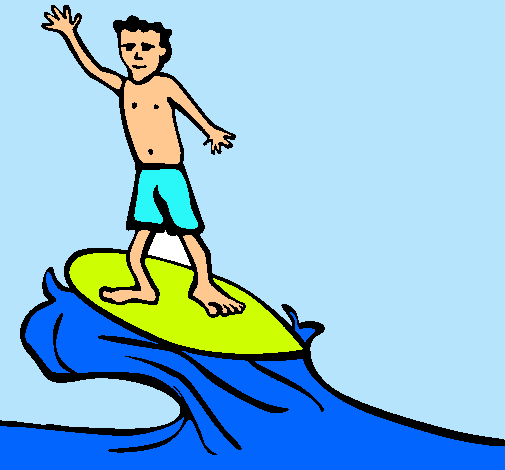 Dibujo de Surfista pintado por Nadando en Dibujos.net el día 25-04 ...