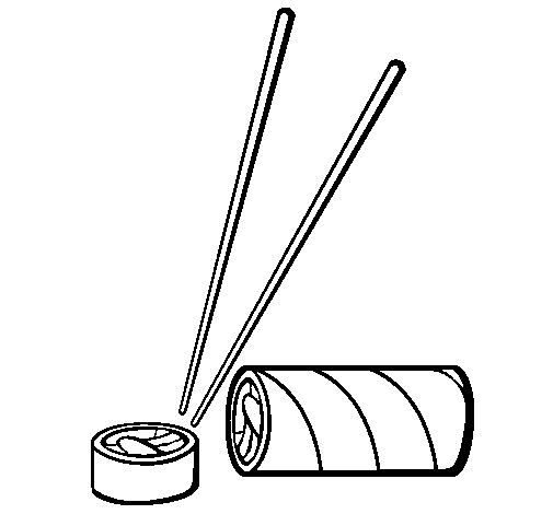 Dibujo de Sushi 1 para Colorear - Dibujos.net Dibujo de Sushi 1 para Colorear - Dibujos.net