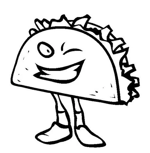 tacos para colorear Colouring Pages