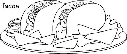 TACOS PARA COLOREAR - Imagui