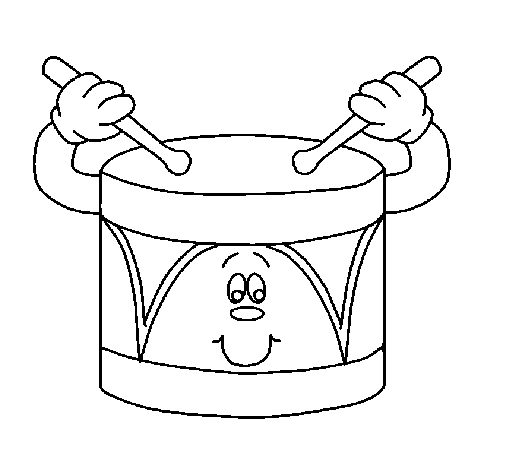 Dibujo de Tambor para Colorear - Dibujos.net Dibujo de Tambor para Colorear - Dibujos.net