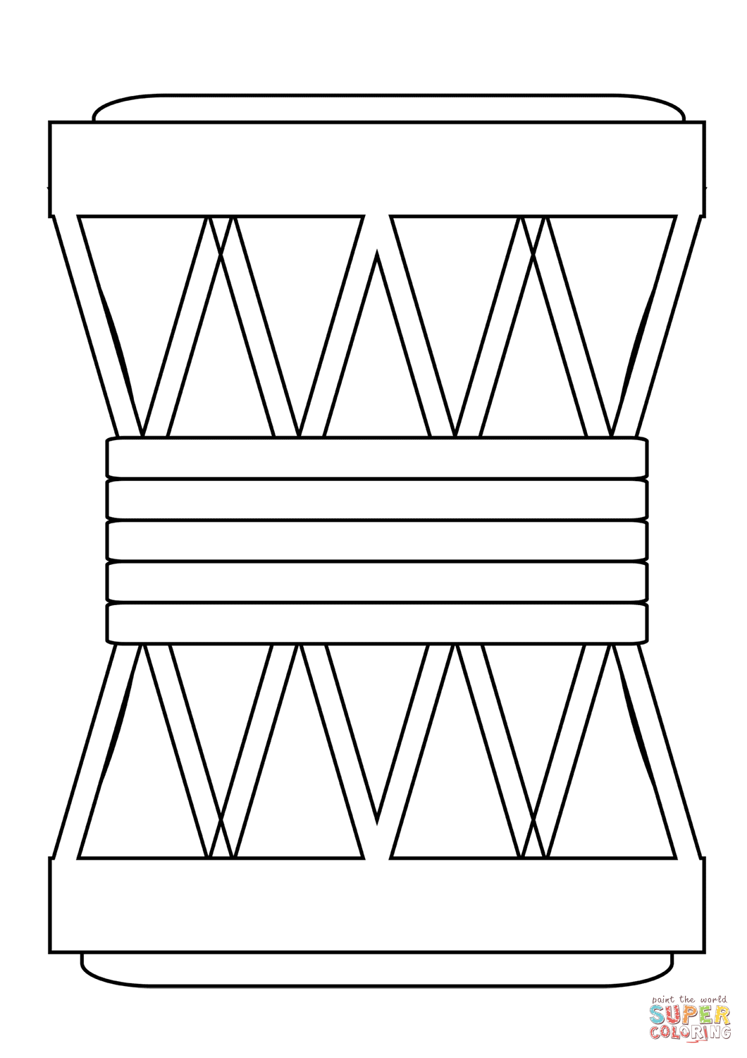 Dibujo de Tambores Africanos para colorear | Dibujos para colorear imprimir gratis Dibujo de Tambores Africanos para colorear | Dibujos para colorear imprimir gratis