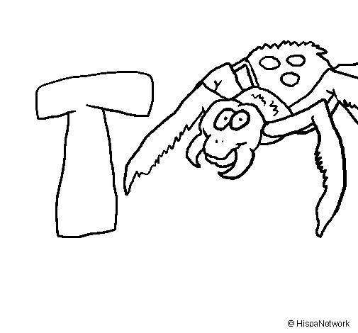 Dibujo de Tarántula para Colorear - Dibujos.net Dibujo de Tarántula para Colorear - Dibujos.net