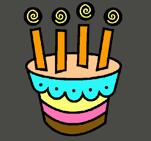 Dibujo de Tarta con velas pintado por Bizcocho en Dibujos.net el ...