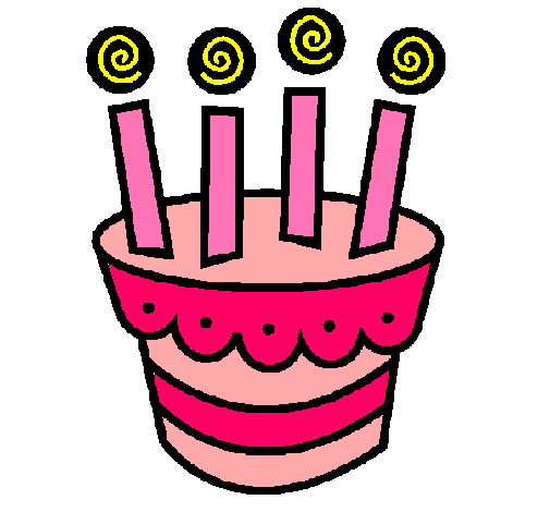 Dibujo de Tarta con velas pintado por Pastelito en Dibujos.net el ...