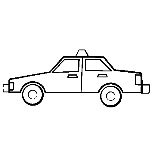 Dibujo de Taxi para Colorear - Dibujos.net