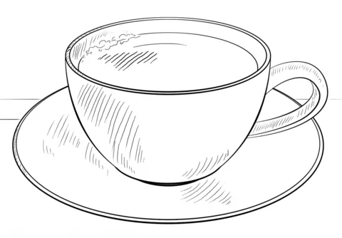 Dibujo de Taza de Café para colorear | Dibujos para colorear ... Dibujo de Taza de Café para colorear | Dibujos para colorear ...