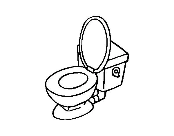 Dibujo de Taza de váter para Colorear - Dibujos.net Dibujo de Taza de váter para Colorear - Dibujos.net