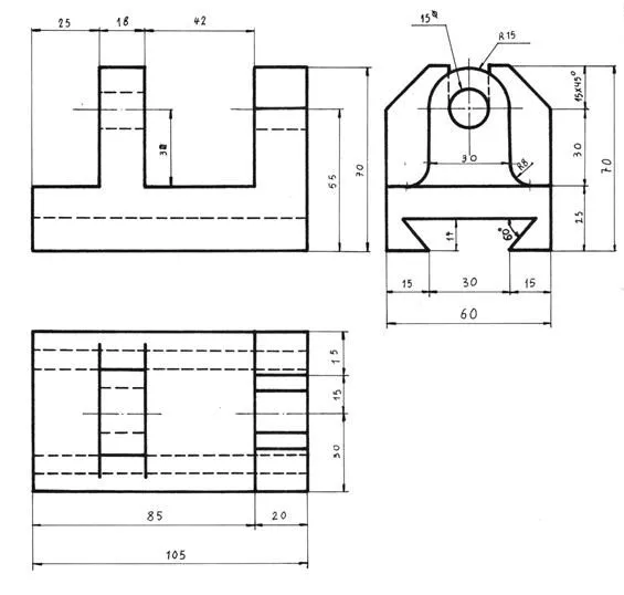 Dibujo tecnico piezas mecanicas - Imagui