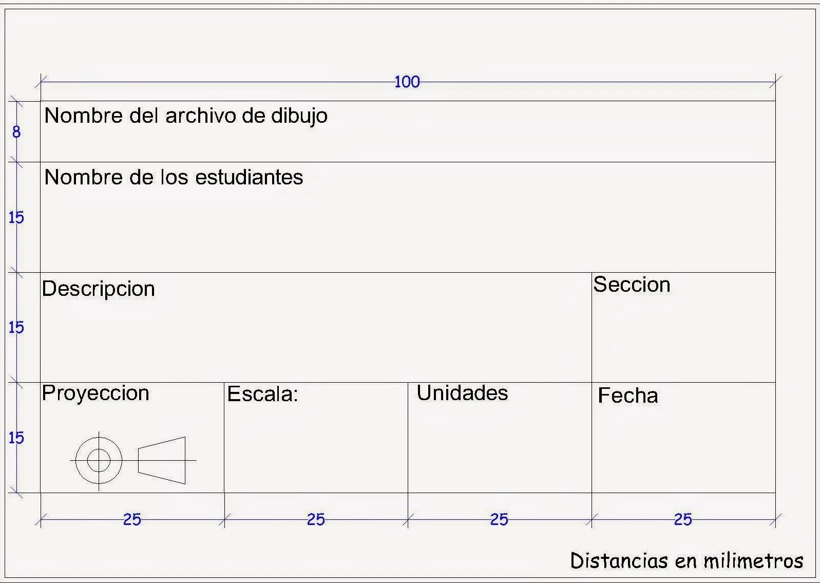 DIBUJO TÉCNICO: CUADRO DE REFERENCIA