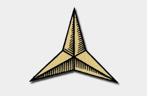 de dibujo técnico: estrella de 3 puntas