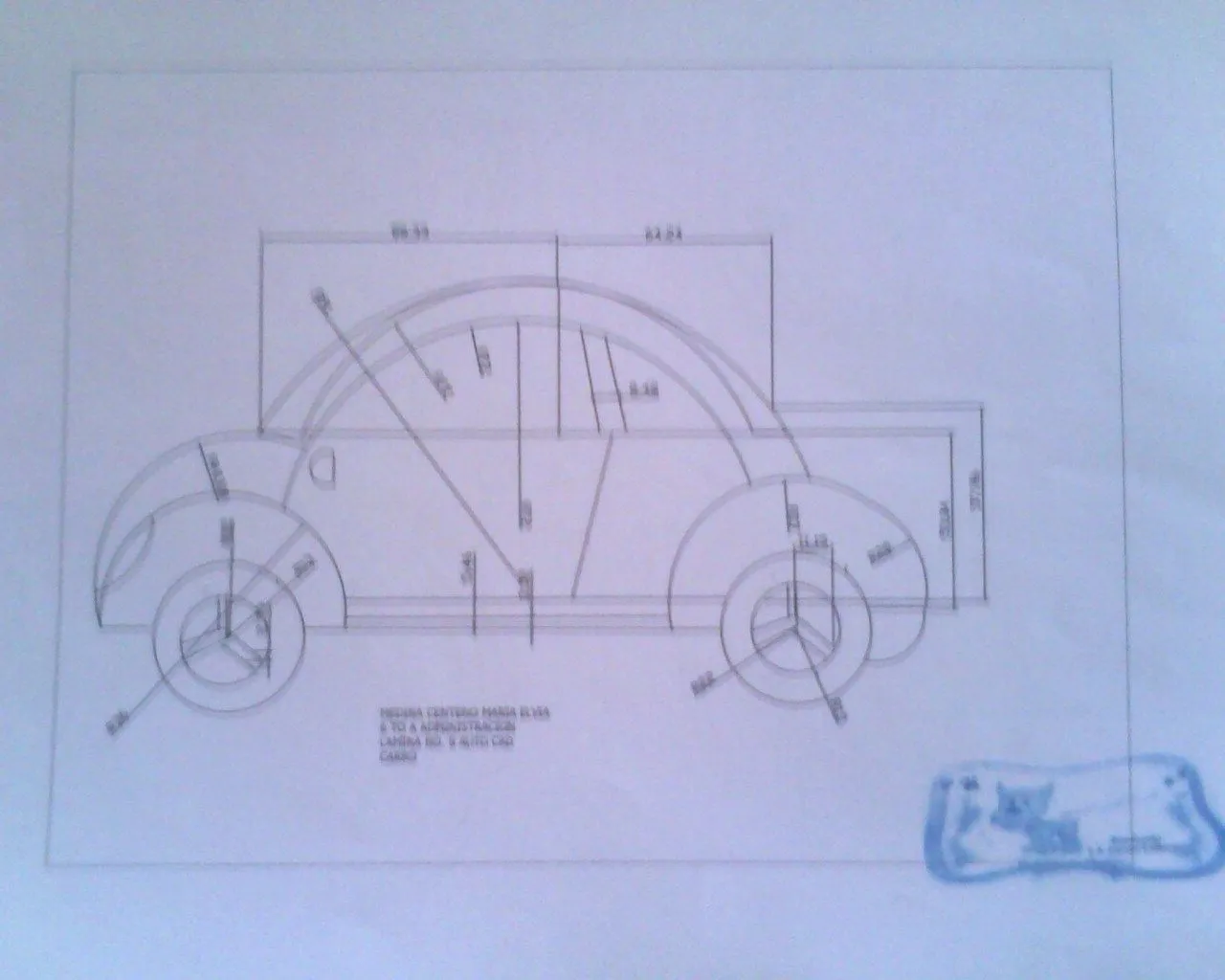 Dibujo Tecnico: Lamina no 9. Auto cad Carro Dibujo Tecnico: Lamina no 9. Auto cad Carro