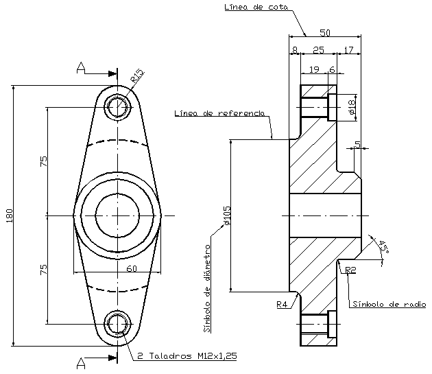 Piezas mecanicas dibujo tecnico - Imagui