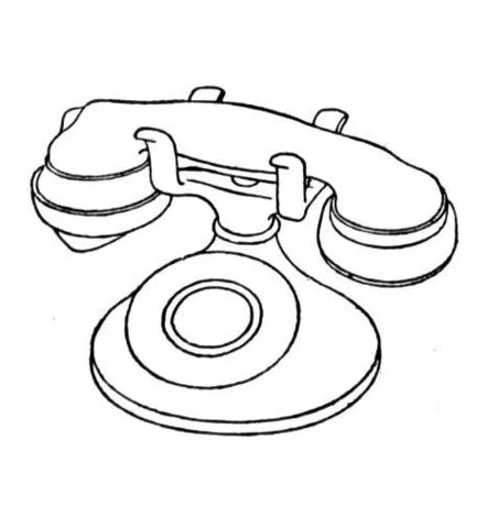 Dibujo de Teléfono Antiguo para colorear | Dibujos para colorear ... Dibujo de Teléfono Antiguo para colorear | Dibujos para colorear ...