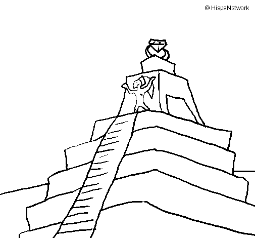 Dibujo de Templo Tikal para Colorear - Dibujos.net Dibujo de Templo Tikal para Colorear - Dibujos.net