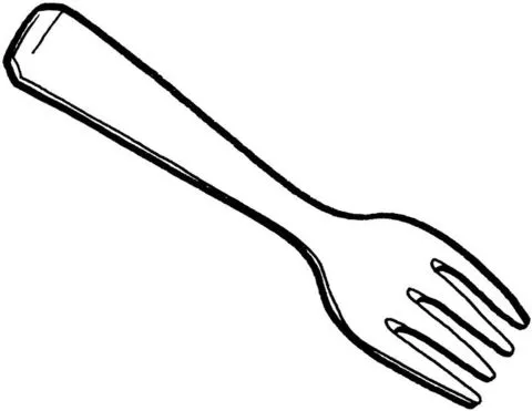 Dibujo de Un Tenedor para colorear | Dibujos para colorear ...