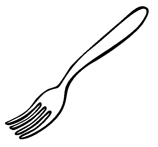Dibujo de Tenedor para Colorear - Dibujos.net Dibujo de Tenedor para Colorear - Dibujos.net