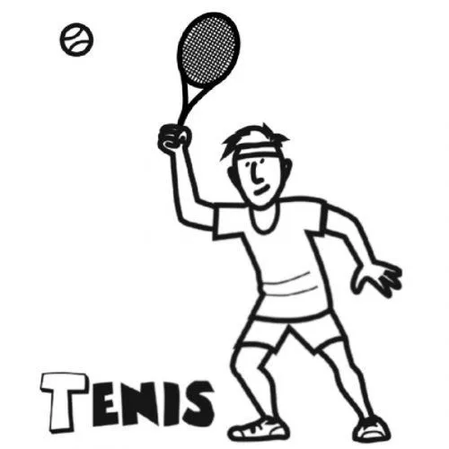Dibujo de tenis para imprimir y pintar - Dibujos para colorear de ... Dibujo de tenis para imprimir y pintar - Dibujos para colorear de ...