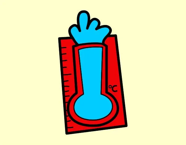 Dibujo de termometro que indica 50ºg bajo 0 pintado por Eduardo9 ...