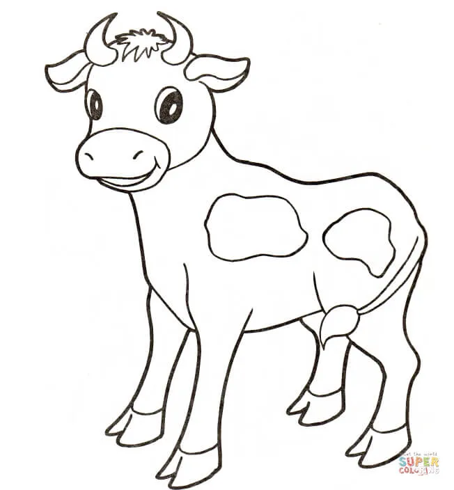 Dibujo de Ternero para colorear | Dibujos para colorear imprimir ... Dibujo de Ternero para colorear | Dibujos para colorear imprimir ...