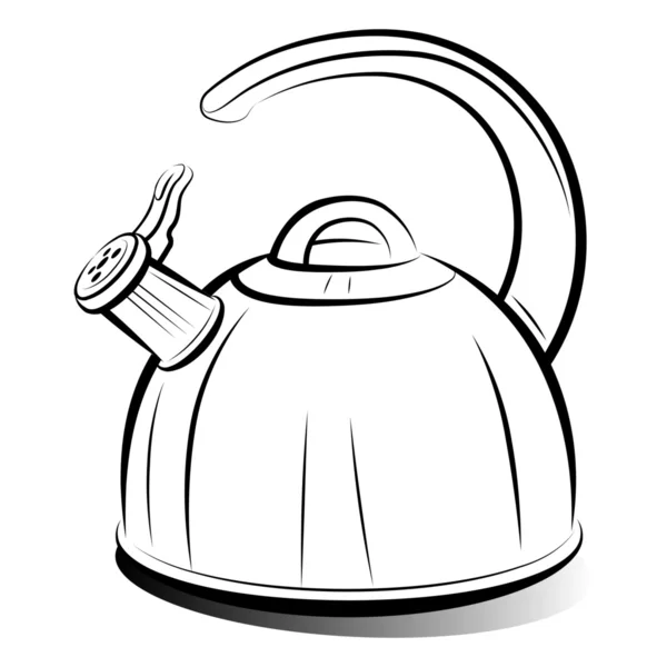 Dibujo tetera tetera, vector illustration — Vector stock © mirumur ... Dibujo tetera tetera, vector illustration — Vector stock © mirumur ...