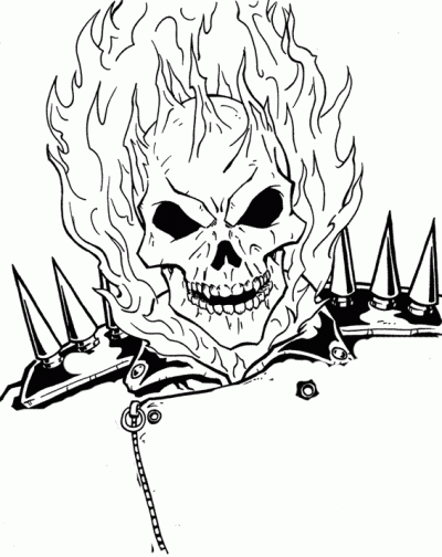 Dibujo de The Ghost Rider. Dibujo para colorear de The Ghost Rider ... Dibujo de The Ghost Rider. Dibujo para colorear de The Ghost Rider ...