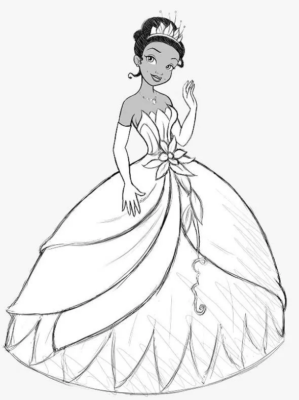 Dibujo de Tiana para colorear. Dibujos infantiles de Tiana ... Dibujo de Tiana para colorear. Dibujos infantiles de Tiana ...