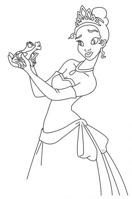 Dibujo de Tiana y el sapo para colorear. Dibujos infantiles de ... Dibujo de Tiana y el sapo para colorear. Dibujos infantiles de ...