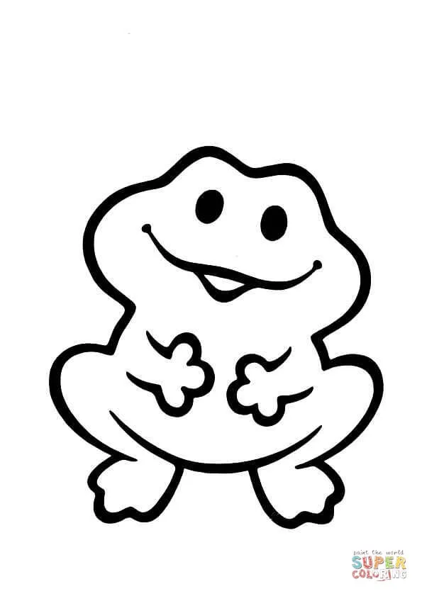 Dibujo de Tierna Ranita para colorear | Dibujos para colorear ...