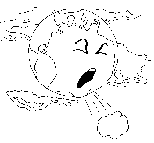 Dibujo de Tierra enferma para Colorear - Dibujos.net Dibujo de Tierra enferma para Colorear - Dibujos.net