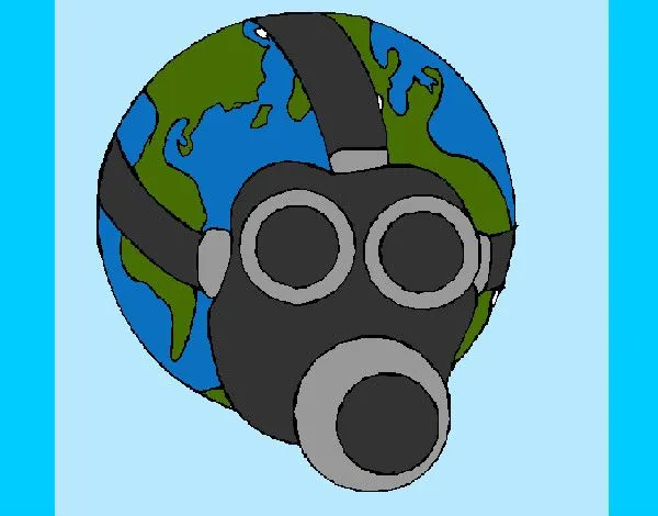 Dibujo de Tierra con máscara de gas pintado por Litz_metal en ... Dibujo de Tierra con máscara de gas pintado por Litz_metal en ...
