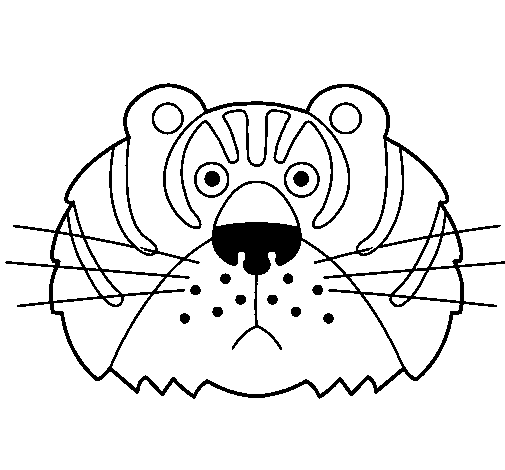 Dibujo de Tigre III para Colorear - Dibujos.net Dibujo de Tigre III para Colorear - Dibujos.net