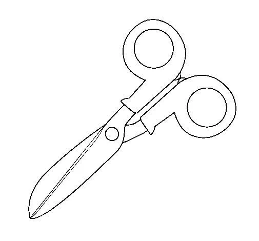 Dibujo de Tijeras 2 para Colorear - Dibujos.net Dibujo de Tijeras 2 para Colorear - Dibujos.net