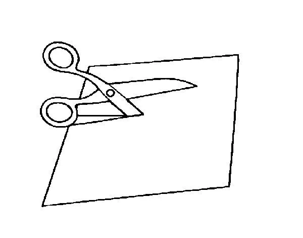 Dibujo de Tijeras cortando para Colorear - Dibujos.net Dibujo de Tijeras cortando para Colorear - Dibujos.net