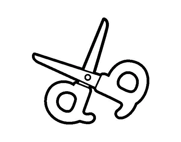 Dibujo de Tijeras escolares para Colorear - Dibujos.net Dibujo de Tijeras escolares para Colorear - Dibujos.net