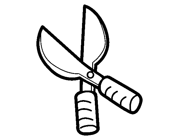 Dibujo de Tijeras de podar para Colorear - Dibujos.net Dibujo de Tijeras de podar para Colorear - Dibujos.net