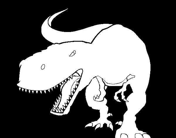 Dibujo de Tiranosaurio Rex enfadado para Colorear - Dibujos.net Dibujo de Tiranosaurio Rex enfadado para Colorear - Dibujos.net