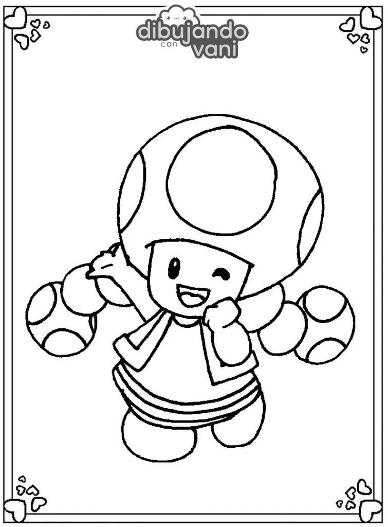 Dibujo de toadette para imprimir y colorear - Dibujando con Vani Dibujo de toadette para imprimir y colorear - Dibujando con Vani