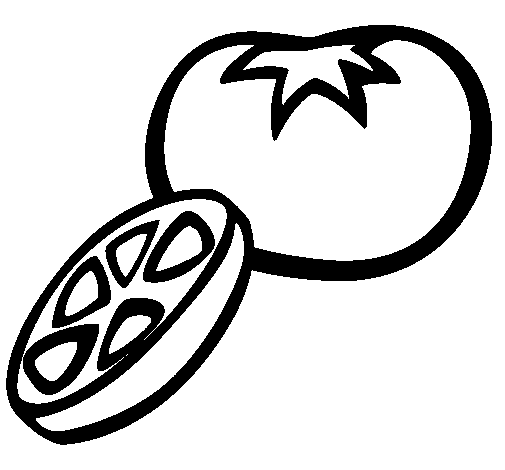 Dibujo de Tomate para Colorear - Dibujos.net Dibujo de Tomate para Colorear - Dibujos.net