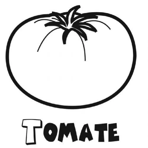 Dibujo con un tomate para imprimir y colorear - Dibujos para ... Dibujo con un tomate para imprimir y colorear - Dibujos para ...