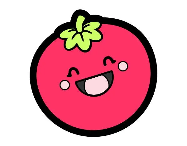 Dibujo de Tomate sonriente pintado por Sofia1809 en Dibujos.net el ... Dibujo de Tomate sonriente pintado por Sofia1809 en Dibujos.net el ...