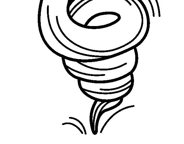Dibujo de Tornado para Colorear - Dibujos.net Dibujo de Tornado para Colorear - Dibujos.net