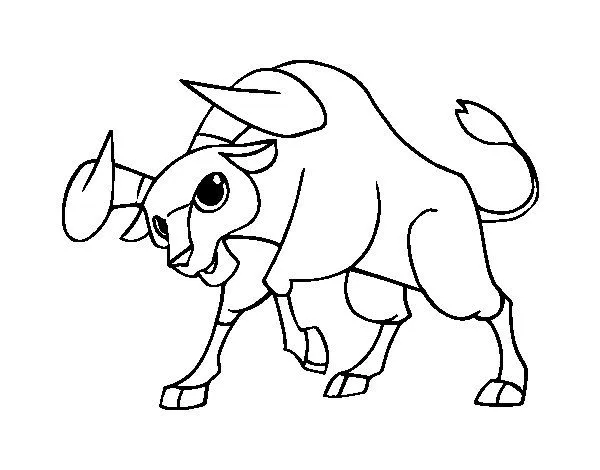 Dibujo de Toro bravo para Colorear - Dibujos.net Dibujo de Toro bravo para Colorear - Dibujos.net