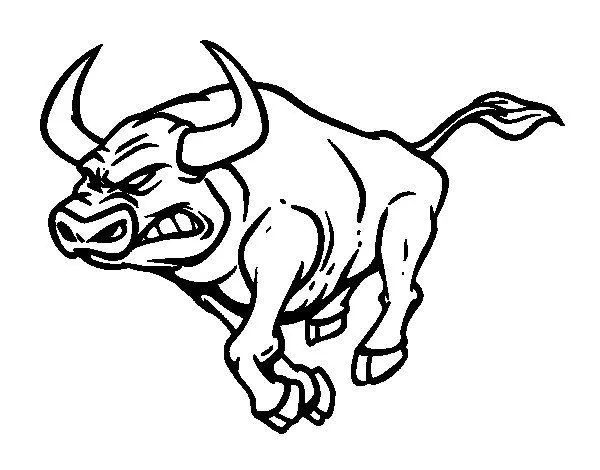 Dibujo de Toro furioso para Colorear - Dibujos.net Dibujo de Toro furioso para Colorear - Dibujos.net