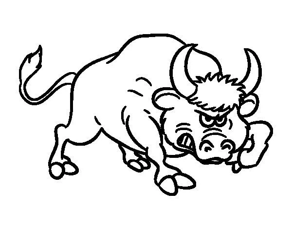 Dibujo de Toro salvaje para Colorear - Dibujos.net Dibujo de Toro salvaje para Colorear - Dibujos.net