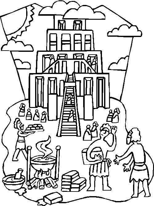 Torre de Babel para colorear - Imagui